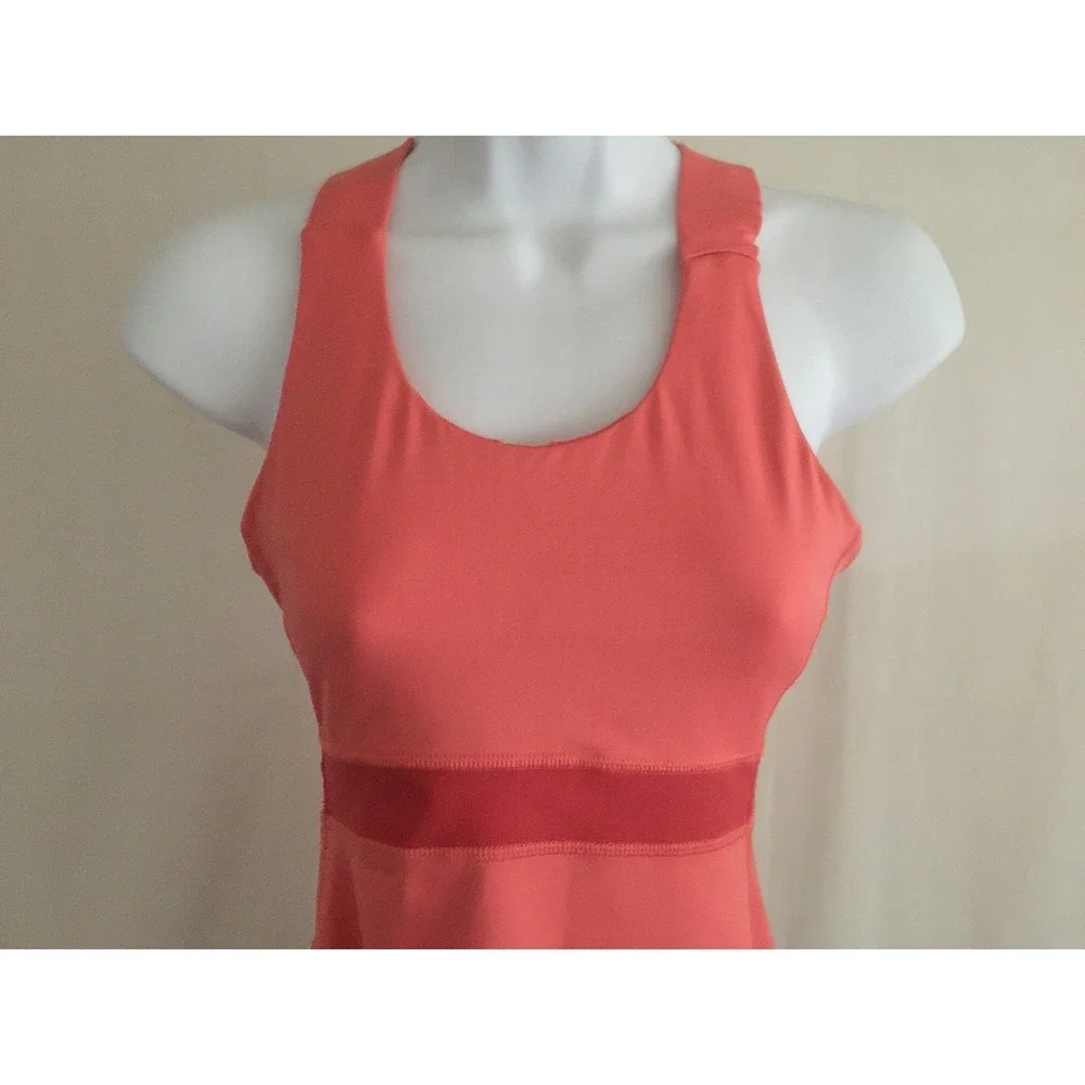 Lululemon Women's Tangerine Orange Criss Cross Back Athletic‎ Shirt Top Sz 6